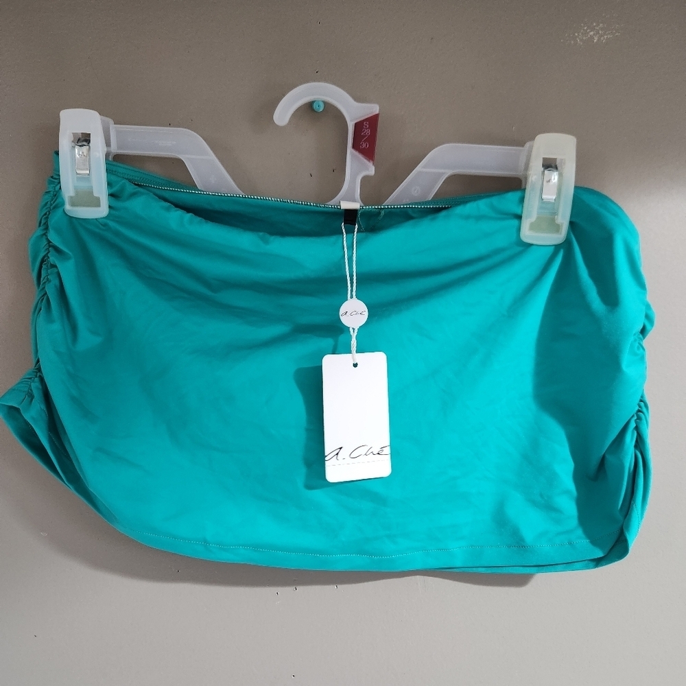 NWT A. Che Swim Bottom Size L Turqouise